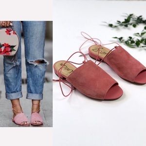Sam Edelman Suede Tai Wrap Slides Sandals